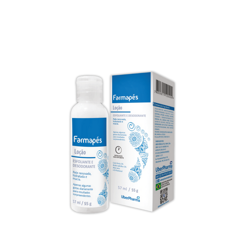 FARMAPÉS LOÇÃO EM GOTAS ESFOLIANTE E DESODORANTE FR. 55 G