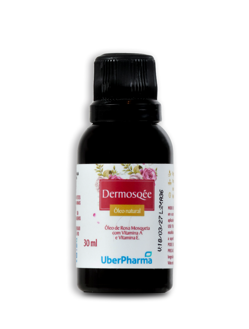 DERMOSQEE ÓLEO DE ROSA MOSQUETA NATURAL MAIS VITAMINAS A E FR. 30 ML C/ CX.