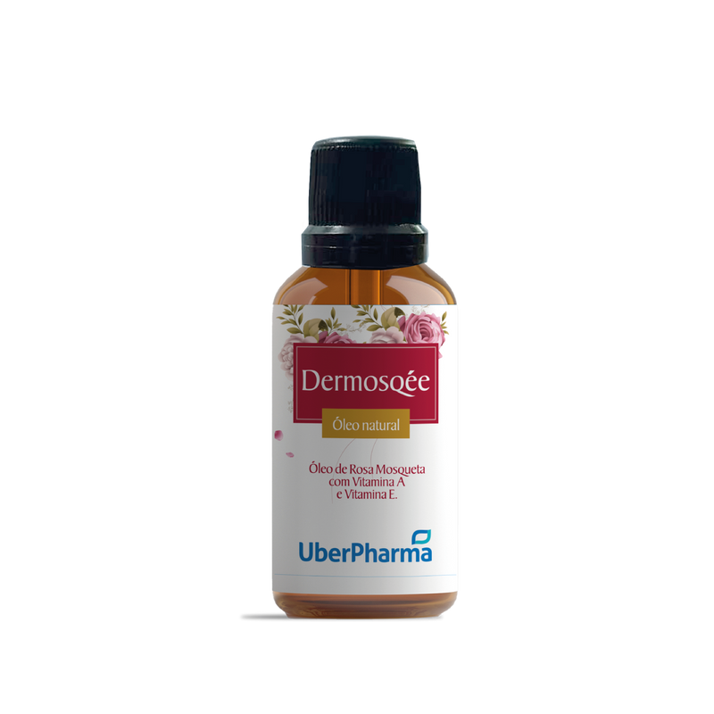 DERMOSQEE ÓLEO DE ROSA MOSQUETA NATURAL MAIS VITAMINAS A E FR. 30 ML C/ CX.