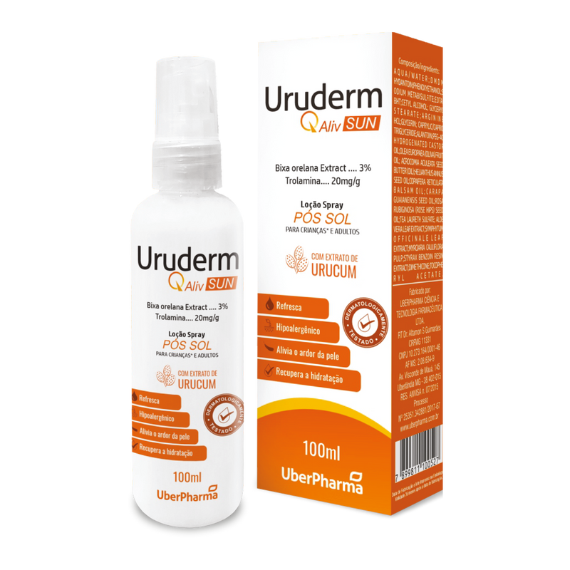URUDERM QALIV SUN LOÇÃO DERMATOLÓGICA SPRAY 100 ML